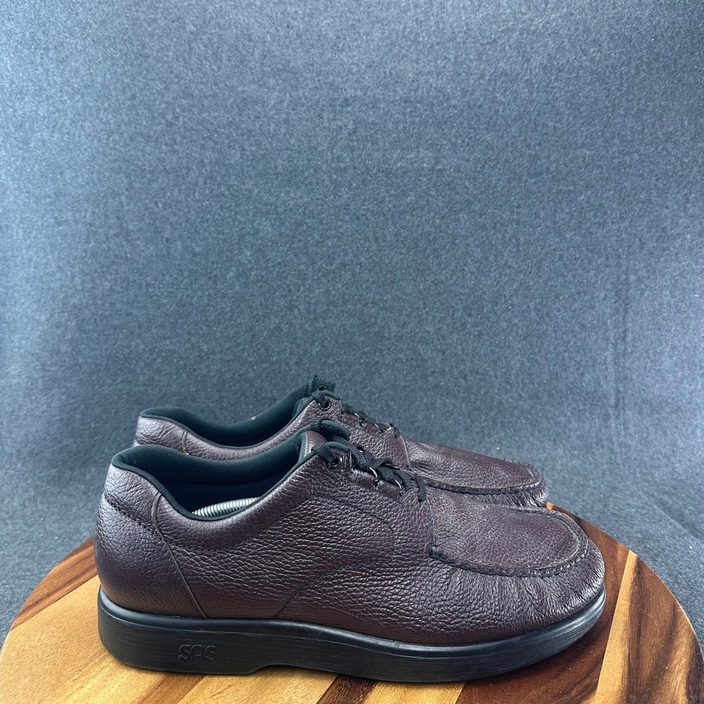 SAS Bout Time Walking Shoes Burgundy Leather Men's Size 14 W Wide USA Comfort